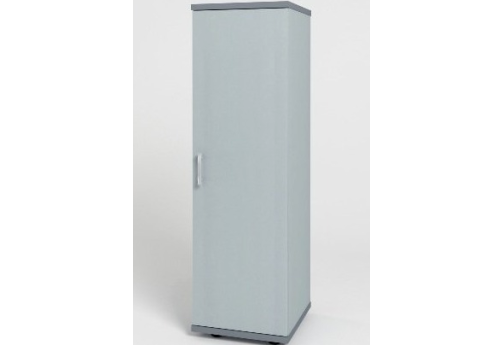 Шкаф средний узкий закрытый, цвет серый