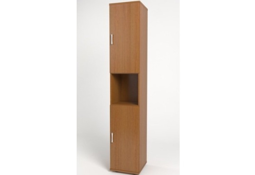 Шкаф высокий узкий с нишей, цвет орех