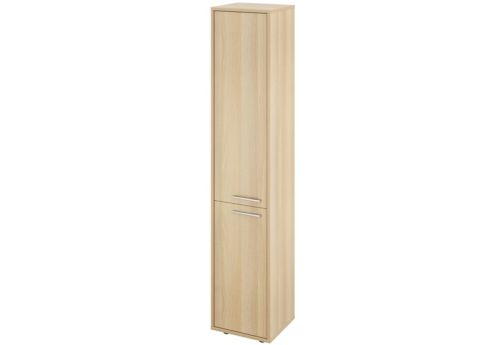 Шкаф высокий узкий закрытый, цвет акация