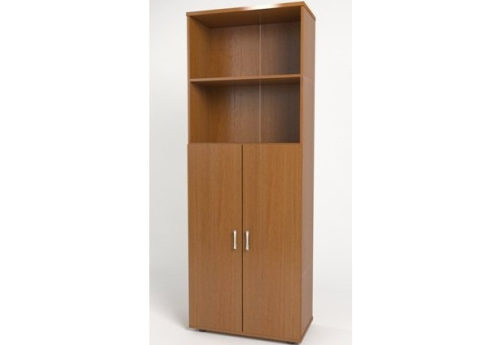 Шкаф высокий широкий (2 открытые полки), цвет орех