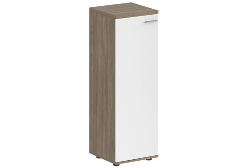 Шкаф средний с задней стенкой HDF левый Индиго Вуд, цвет дуб темный + белый