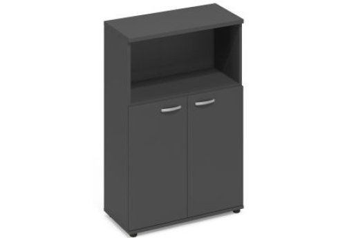 Шкаф средний полузакрытый Мира Нумо, цвет антрацит премиум