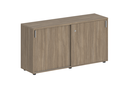 Шкаф-купе низкий с замком Индиго Вуд, цвет дуб темный