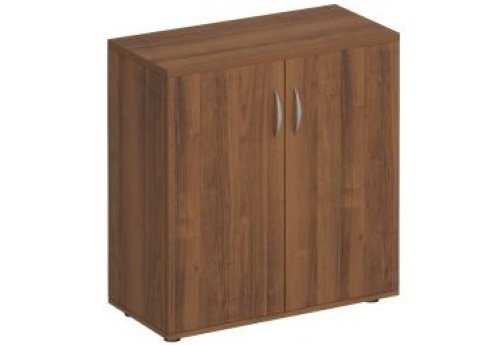 Шкаф для документов низкий закрытый Прайм, цвет орех