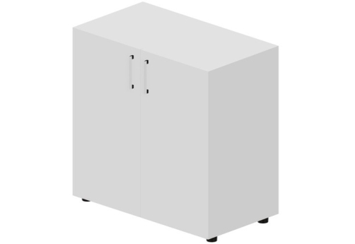 Шкаф низкий закрытый Кристо Директ, цвет белый + белый