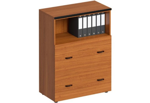 Шкаф для документов с ящиками средний Линси, цвет орех