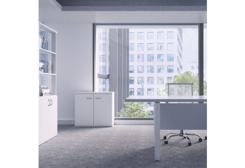 Шкаф низкий Альба, цвет белый