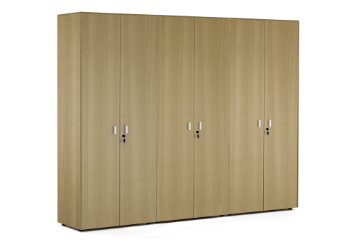 Шкаф для бумаг х 2 с гардеробом, цвет эвкалипт светлый + хром