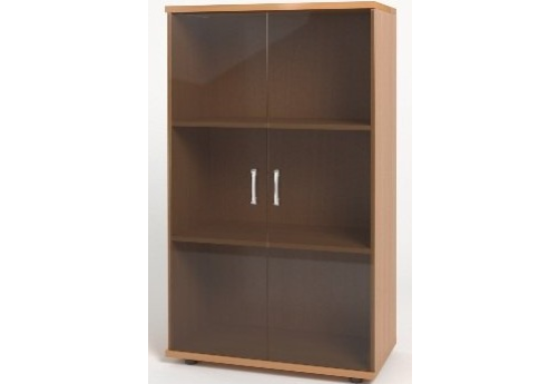 Шкаф средний широкий со стеклом, цвет бук