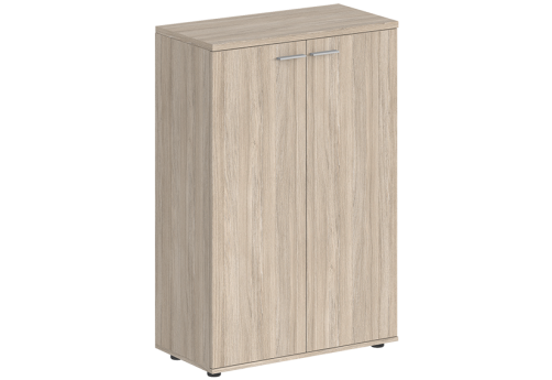 Шкаф средний 2 двери с задней стенкой ЛДСП Индиго Вуд, цвет дуб светлый