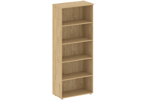 Стеллаж высокий широкий, цвет тиквуд светлый