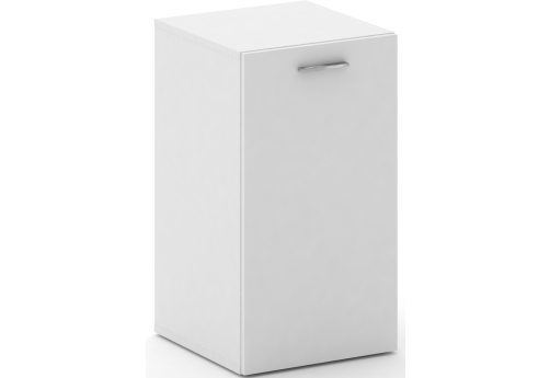 Шкаф узкий низкий левый Милтон, цвет белый бриллиант