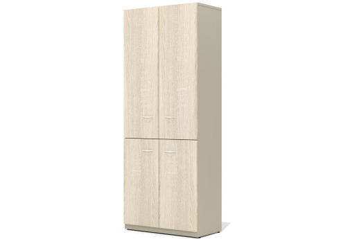 Шкаф высокий широкий (4 двери) Гардения Офис, цвет дуб сонома