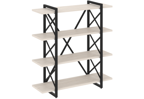 Стеллаж Европа, цвет денвер светлый + черный