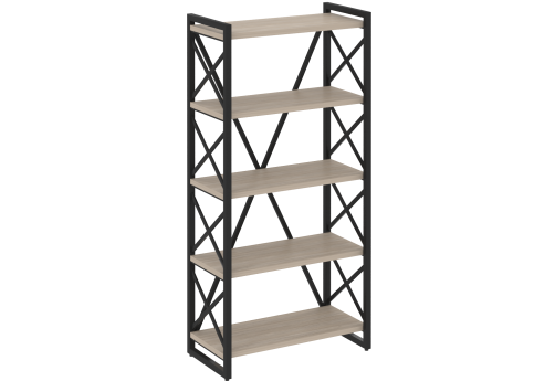 Стеллаж Европа, цвет дуб аттик + черный