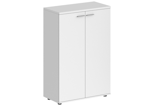 Шкаф средний 2 двери с задней стенкой HDF Индиго Вуд, цвет белый