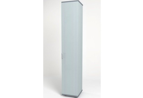 Шкаф высокий узкий закрытый, цвет серый