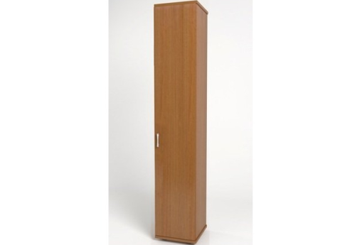 Шкаф высокий узкий закрытый, цвет орех