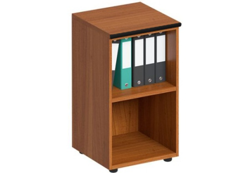 Стеллаж низкий узкий Линси, цвет орех