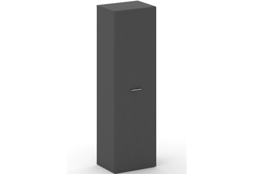 Гардероб узкий Милтон, цвет базальт