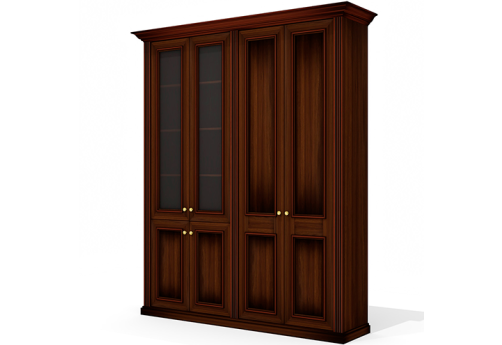Шкаф комбинированный Альберо, цвет орех темный
