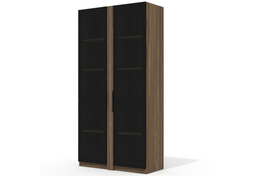 Шкаф высокий со стеклом (4 двери) Нордвик, цвет палдао