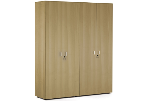 Шкаф для бумаг с гардеробом, цвет эвкалипт светлый + хром