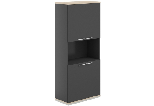 Шкаф 5 уровней с нишей Фламинго, цвет антрацит + акация