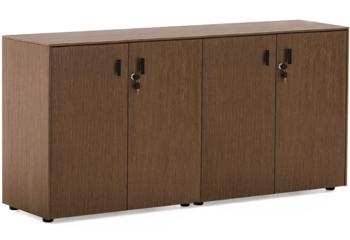 Шкаф 4 двери, цвет орех + черный