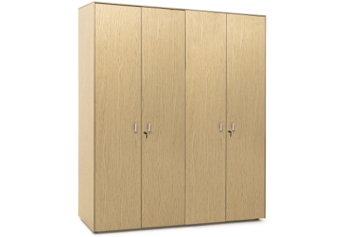 Шкаф для бумаг, цвет светлый дуб + хром