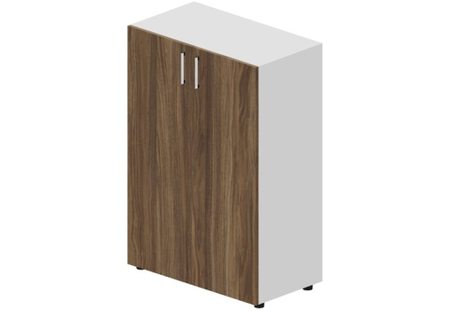 Шкаф средний закрытый Кристо Директ, цвет орех + белый