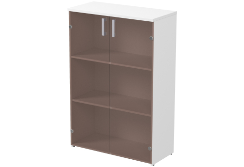 Шкаф средний со стеклом Сандора, цвет белый