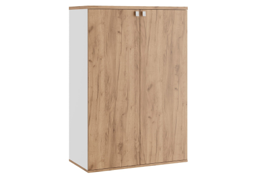 Шкаф средний закрытый Стинг, цвет дуб крафт + белый
