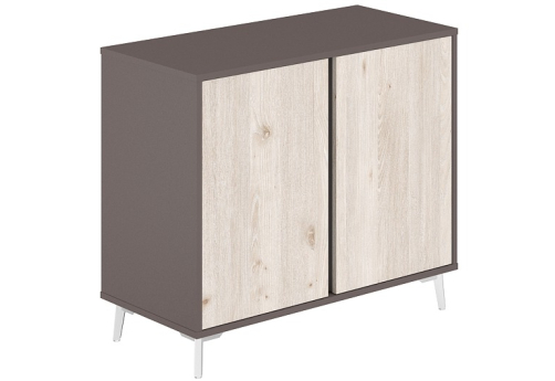 Шкаф низкий Кронберг, цвет дуб + вольфрам