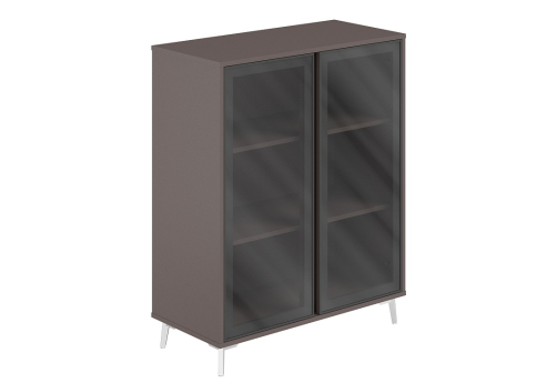 Шкаф средний (стекло) Кронберг, цвет вольфрам