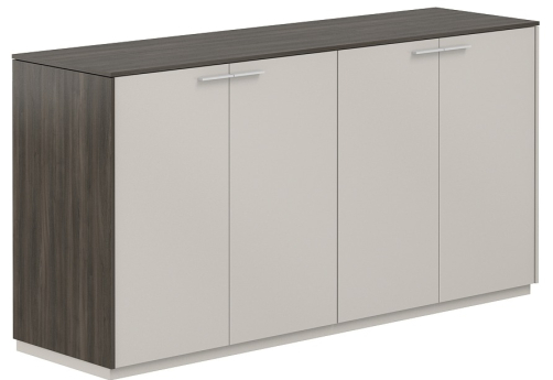 Шкаф низкий 2 шт Дания, цвет брэнсон трюфель + серый камень