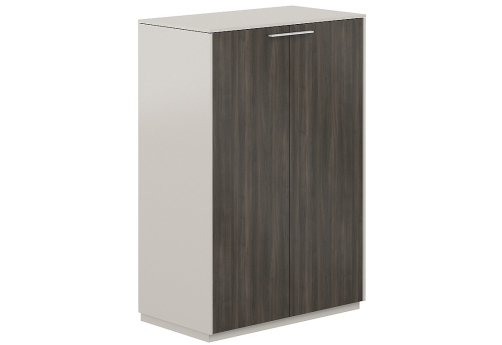 Шкаф средний Дания, цвет серый камень + брэнсон трюфель