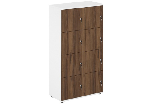 Локер 8 ячеек Индиго Вуд, цвет дуб модена + белый