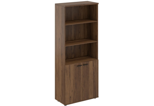 Шкаф высокий полуоткрытый 2 двери (задняя стенка HDF) Индиго Вуд, цвет дуб модена