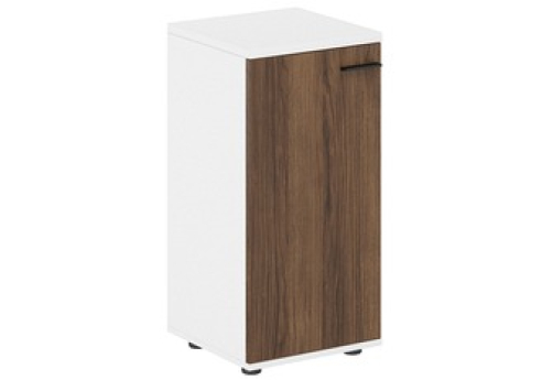 Шкаф низкий левый (задняя стенка HDF) Индиго Вуд, цвет дуб модена + белый