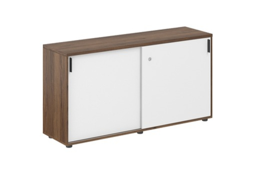 Шкаф-купе низкий Индиго Вуд, цвет дуб модена + белый