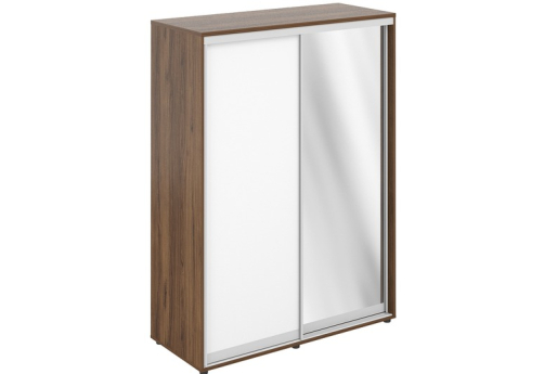 Шкаф-купе высокий (задняя стенка ХДФ) Индиго Вуд, цвет дуб модена + белый