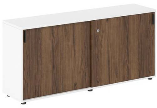 Шкаф-купе низкий Индиго Вуд, цвет дуб модена + белый