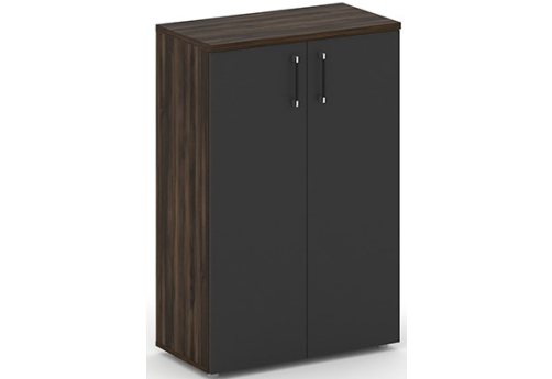 Шкаф средний широкий закрытый Брауни, цвет дуб мали + антрацит