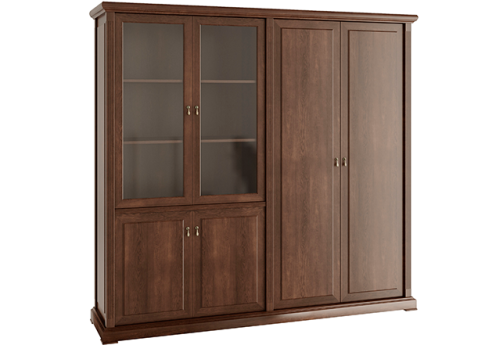 Шкаф для бумаг с гардеробом Ричард, цвет дуб шоколад