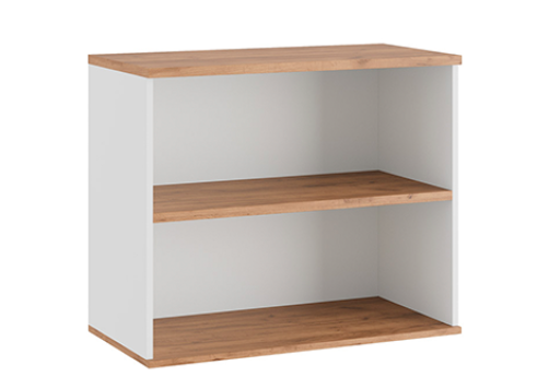Стеллаж низкий Эрника, цвет дуб крафт + белый