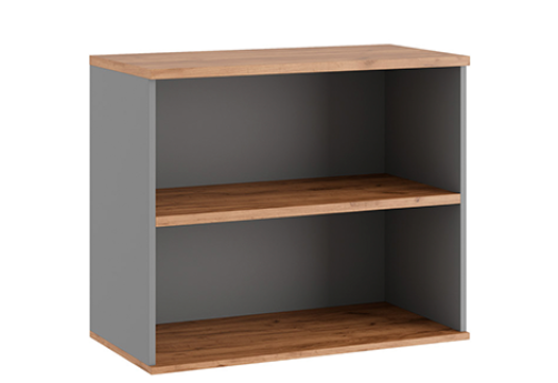 Стеллаж низкий Эрника, цвет дуб крафт + антрацит