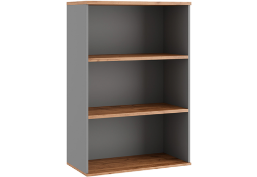 Стеллаж средний Эрника, цвет дуб крафт + антрацит