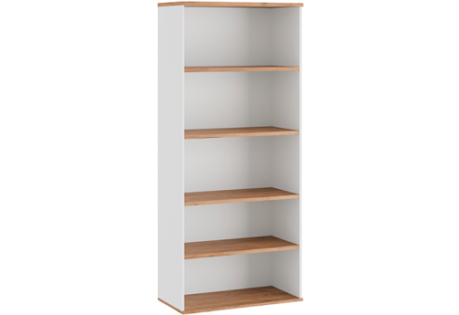 Стеллаж высокий Эрника, цвет дуб крафт + белый