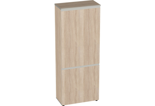 Шкаф широкий высокий закрытый Валенсия, цвет дуб сонома